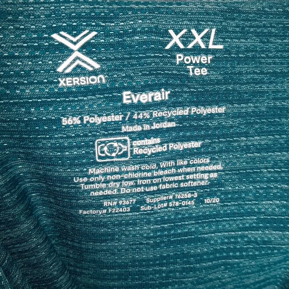 Xersion Men's Everair Long Sleeve Power Tee Teal XXL - Picture 7 of 7